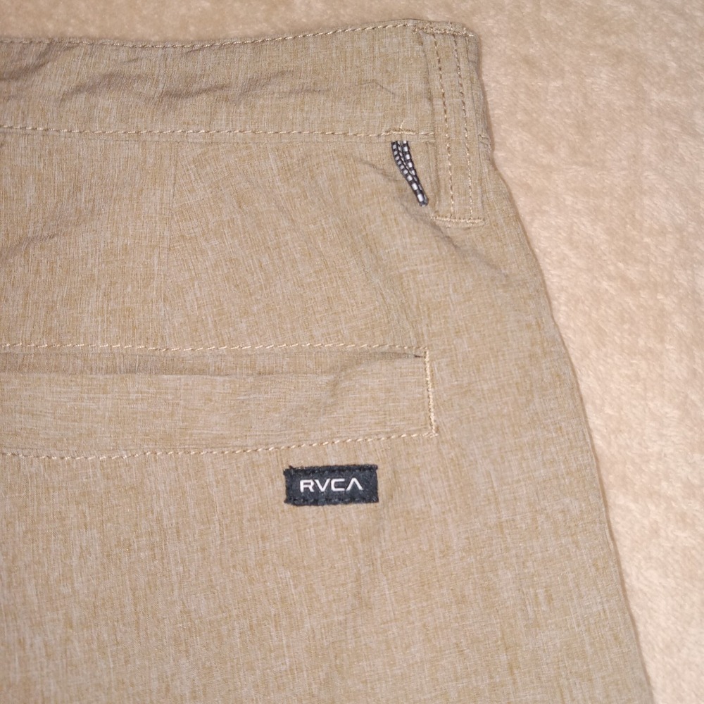 RVCA Men's 4 Way Stretch Outdoor Hiking Active Shorts Size 30 Tan - Picture 6 of 9